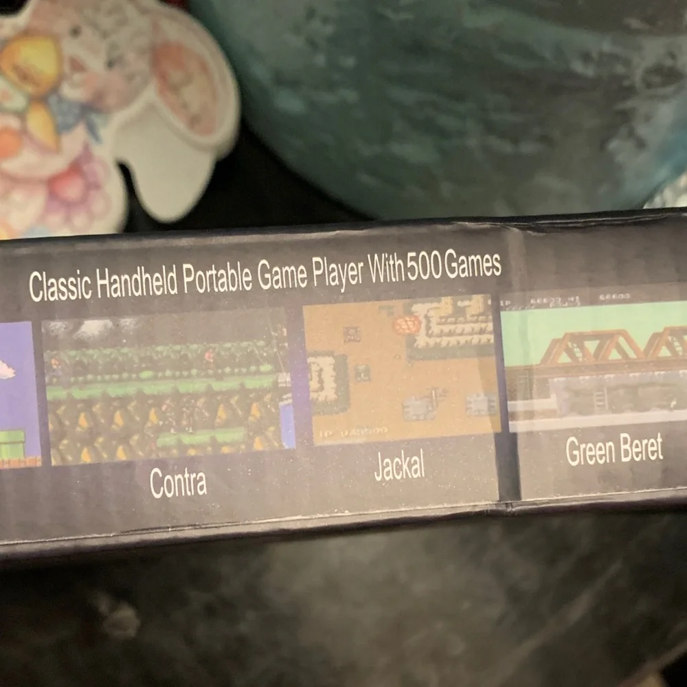 500 -Pre loaded Games Large Screen Mini Handheld Console - Black (New Fast Ship)